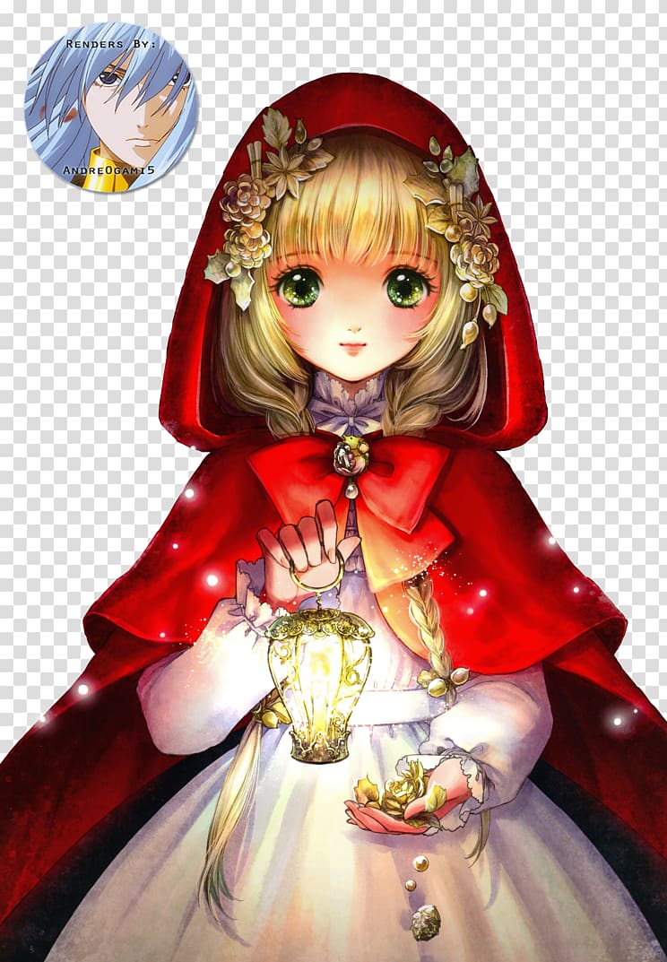 Little Red Riding Hood Red Hood Gray wolf Anime, Anime transparent background PNG clipart