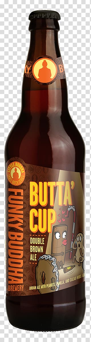 Funky Buddha Brewery Beer Brown ale Kvass, Bottle Mockup transparent background PNG clipart