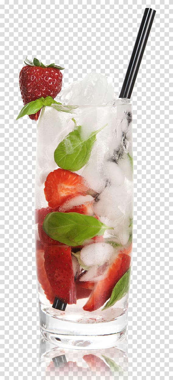 Cocktail garnish Caipirinha Strawberry juice Sea Breeze, basil transparent background PNG clipart