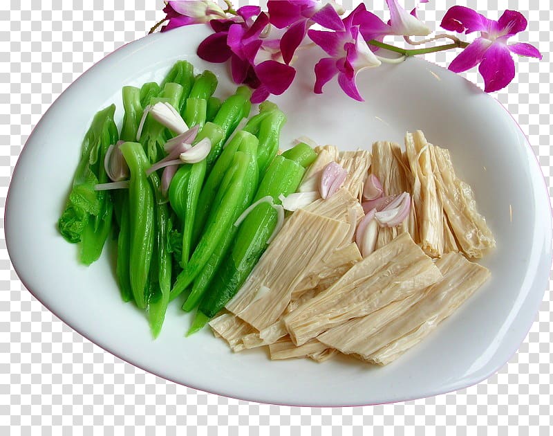 Vegetarian cuisine Vegetable Dish, Fresh bamboo sticks boiling water east mustard transparent background PNG clipart