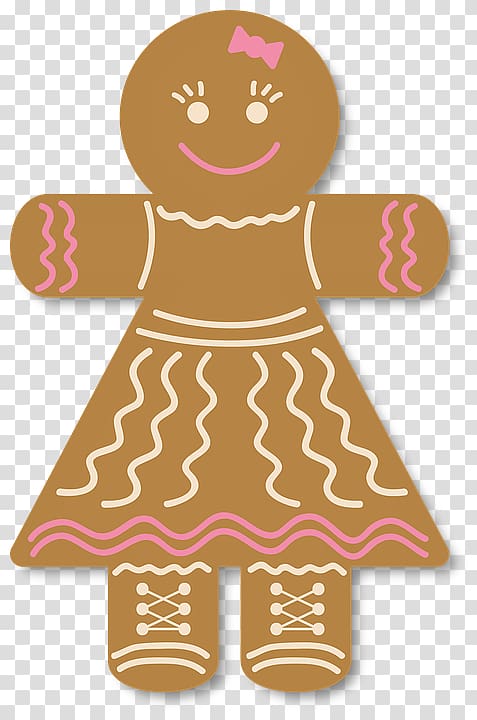 Gingerbread , Creative element doll smile transparent background PNG clipart