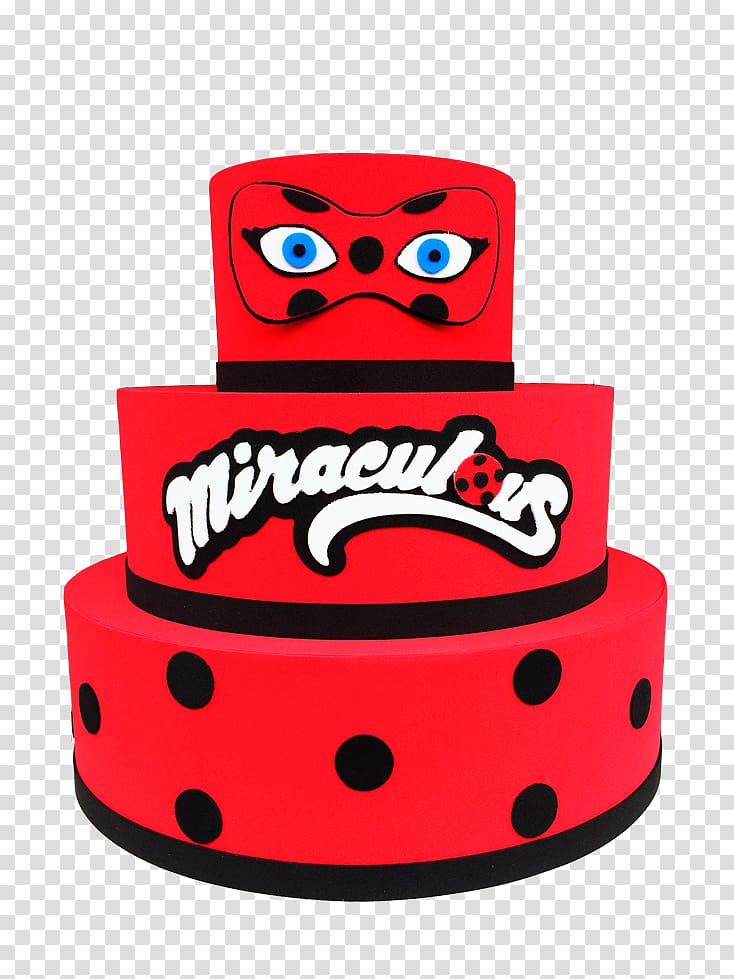 Birthday cake Cake decorating Episodi di Miraculous, Le storie di Ladybug e Chat Noir Fake, cake transparent background PNG clipart