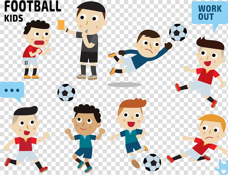 Cartoon Referee Illustration, Football sunshine boy transparent background PNG clipart