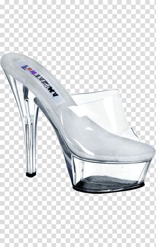 Slipper Mule High-heeled shoe Pleaser USA, Inc. Clear heels, sandal transparent background PNG clipart