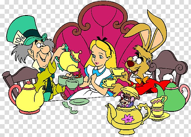 Mad Hatter March Hare The Dormouse Alice\'s Adventures in Wonderland Tweedledum, tea transparent background PNG clipart