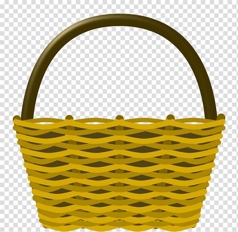 yellow wicker basket , Picnic basket Easter basket , Empty Easter Basket transparent background PNG clipart