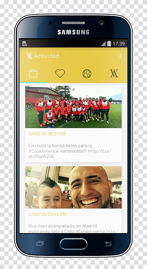 Arturo Vidal Feature phone Smartphone Mobile Phones Copa Libertadores, smartphone transparent background PNG clipart
