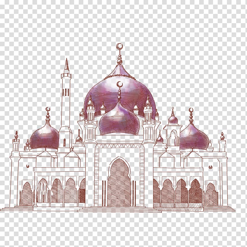 brown mosque illustration, Islamic churches transparent background PNG clipart