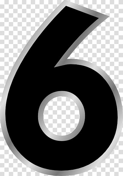 Number , Number 6 transparent background PNG clipart