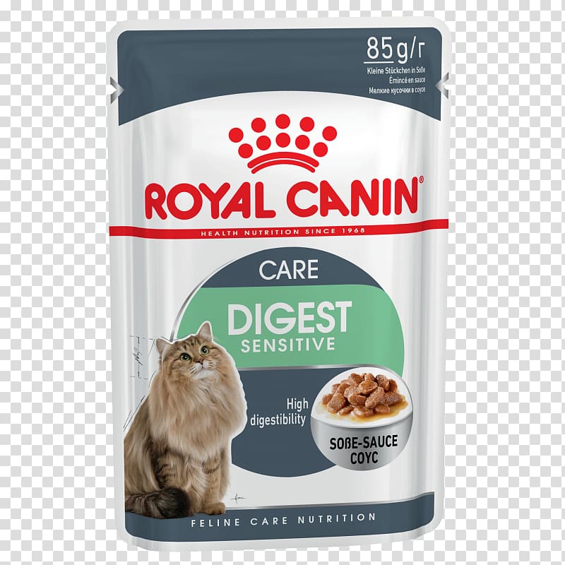 Cat Food Dog Kitten Royal Canin Digest Sensitive Cat Canned Food, Cat transparent background PNG clipart