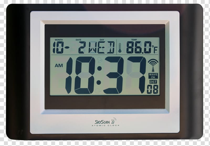 La Crosse Radio clock Digital clock Measuring Scales, radio weather station transparent background PNG clipart