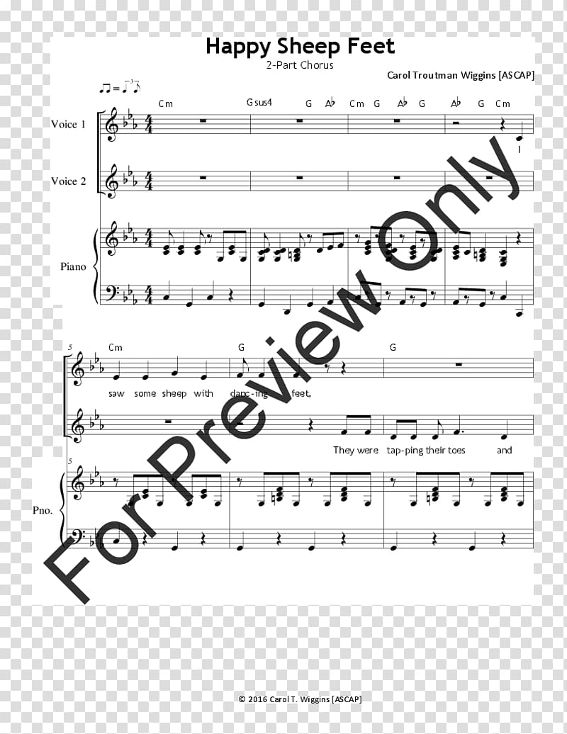 Sheet Music J.W. Pepper & Son Composer Song, happy feet transparent background PNG clipart