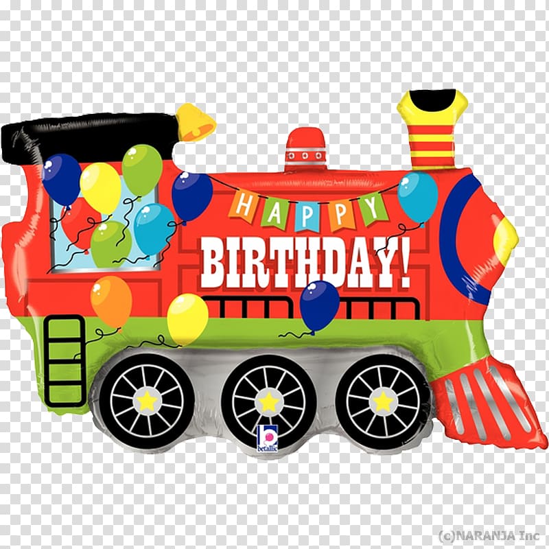 Train Thomas Birthday Balloon Party, train transparent background PNG clipart