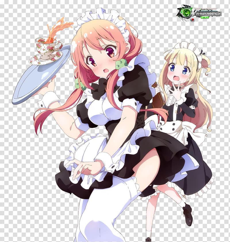Anime Character Towel French maid Mangaka, Anime transparent background PNG clipart
