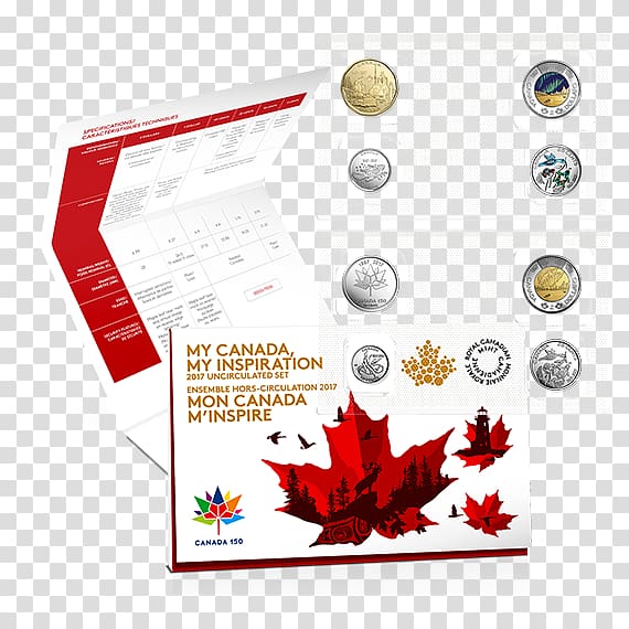 150th anniversary of Canada Uncirculated coin Coin set, Uncirculated Coin transparent background PNG clipart