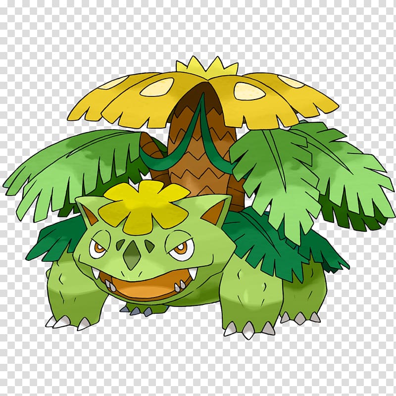 Pokémon X and Y Pokémon Battle Revolution Venusaur Kanto, yellow leafs transparent background PNG clipart