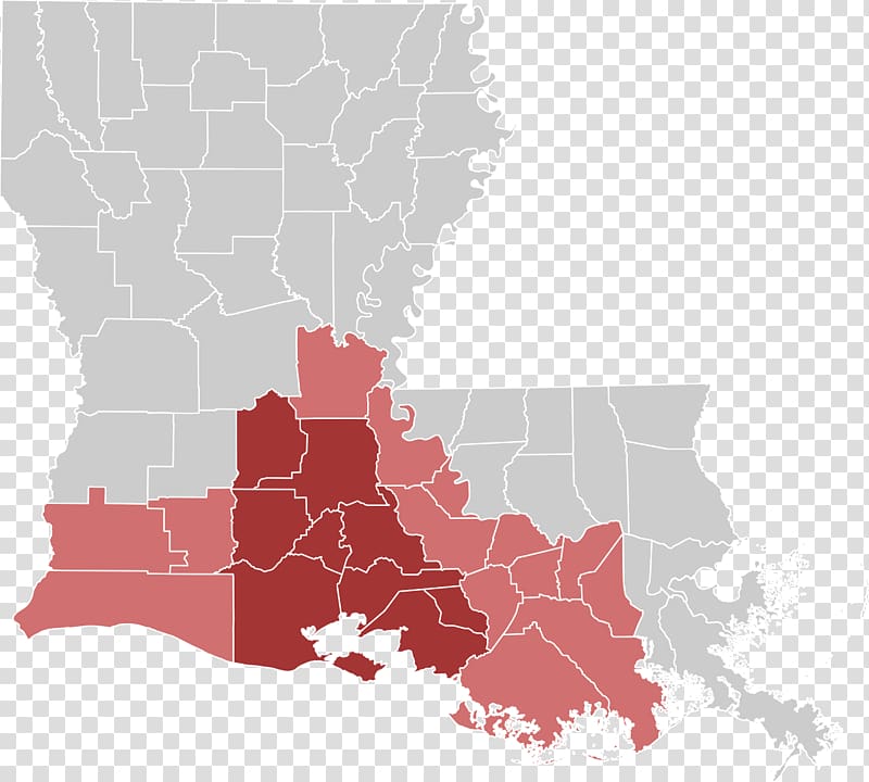 Louisiana Cajuns Map Acadiana Acadians, map transparent background PNG clipart