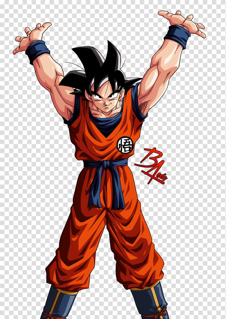 Son Goku illustration, Goku Vegeta Gohan Goten Genkidama, goku transparent background PNG clipart