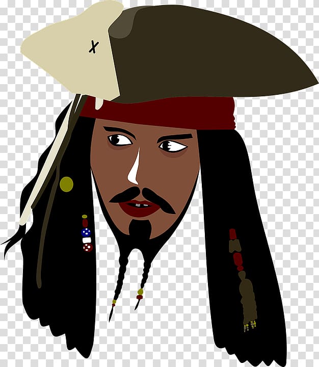 Jack Sparrow Piracy , Pirates of the Caribbean brown skin transparent background PNG clipart