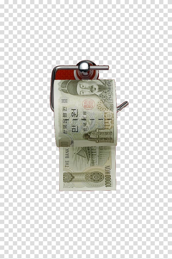 Japanese yen Banknote Currency Renminbi, Creative yen toilet paper transparent background PNG clipart