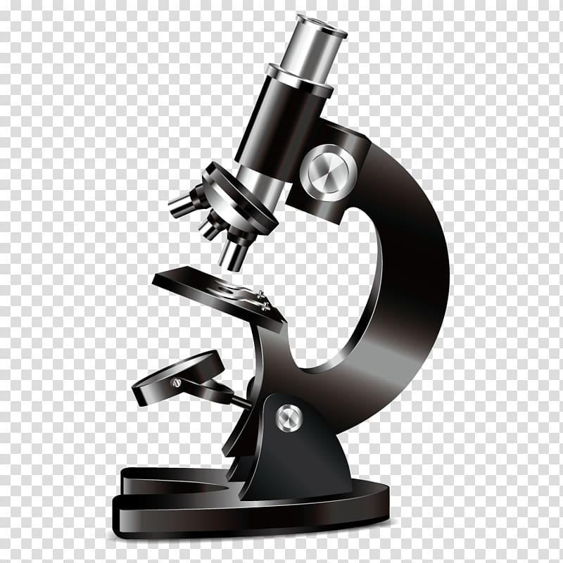 black and gray microscope illustration, Science Laboratory Microscope Icon, microscope observation transparent background PNG clipart
