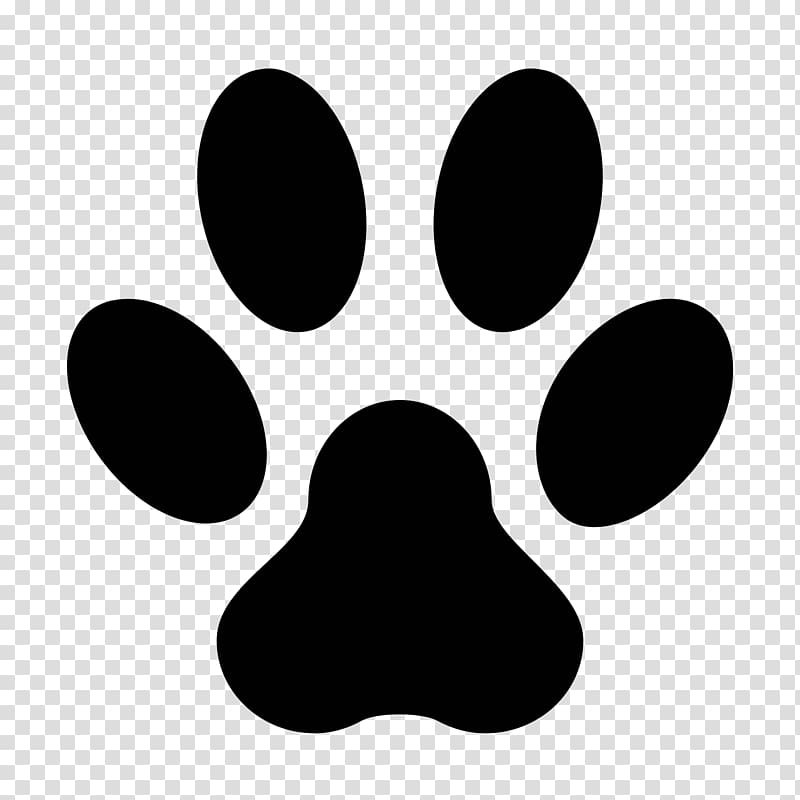 black paw print, Dog Cat Puppy Animal shelter Pet, footprint transparent background PNG clipart