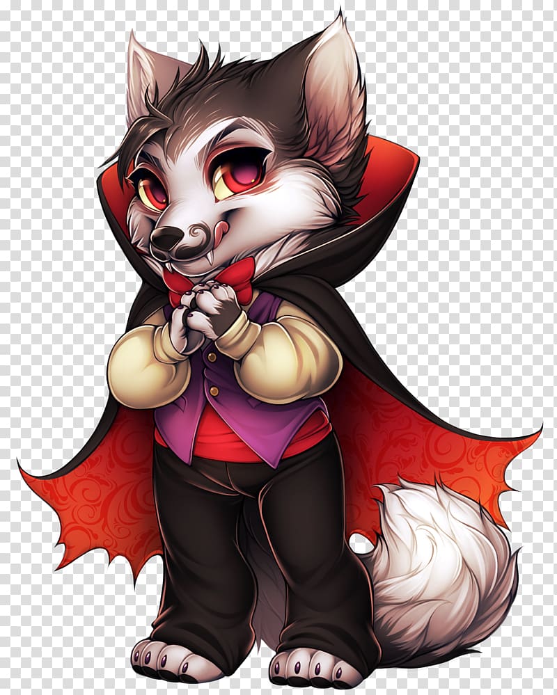 Cat Fox Vampire Furry fandom Kitsune, Vampire transparent background PNG clipart