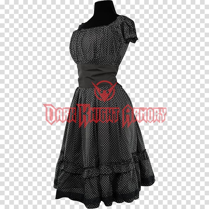 Little black dress Polka dot Fashion design, dress transparent background PNG clipart