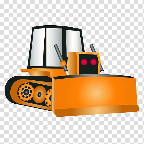 Bulldozer Icon, Cartoon bulldozer transparent background PNG clipart