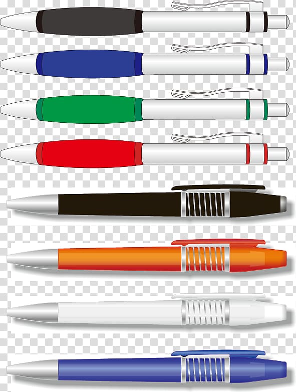 Ballpoint pen Paper Pencil, color pen pattern transparent background PNG clipart
