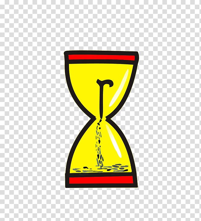 Old age Aged Care Poster, Cartoon yellow red hourglass transparent background PNG clipart