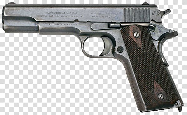 M1911 pistol Colt\'s Manufacturing Company Semi-automatic firearm Semi-automatic pistol, Handgun transparent background PNG clipart