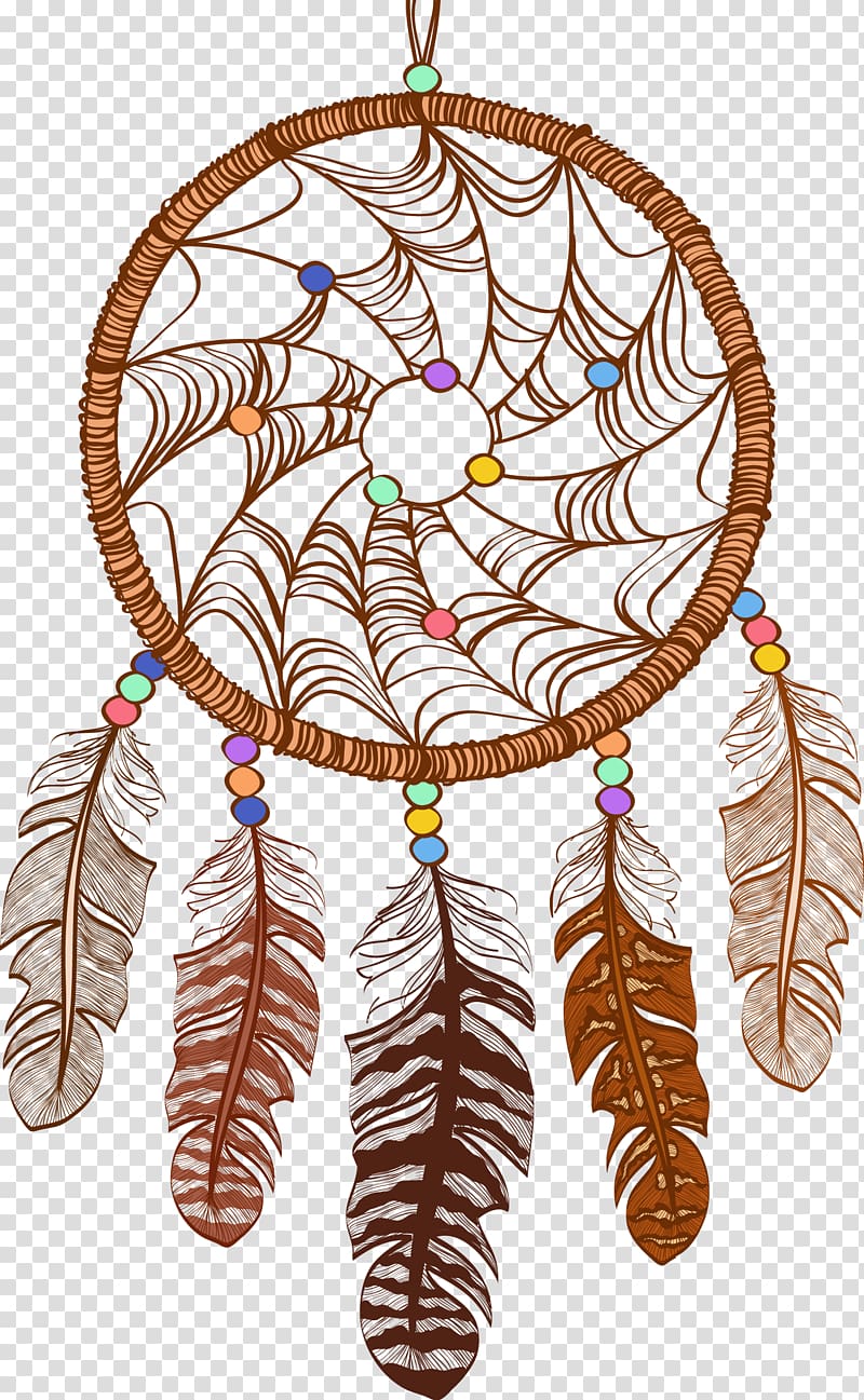brown dream catcher illustration, Dreamcatcher Native Americans in the United States Ethnic group Tribe Illustration, Ethnic Dreamcatcher transparent background PNG clipart