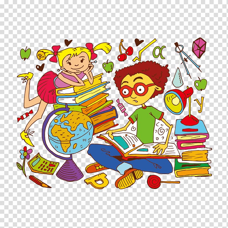 School Class Life Education Examination, Read the book transparent background PNG clipart