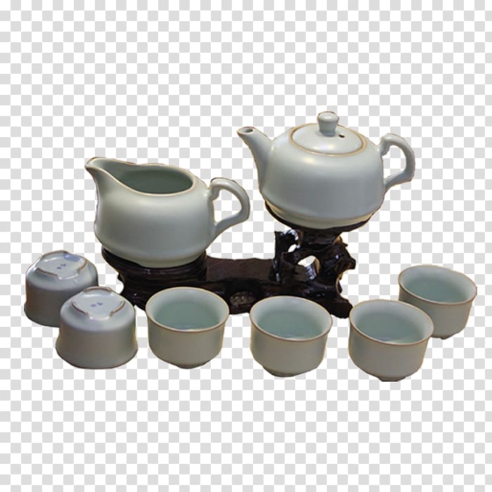 Teapot Porcelain Coffee cup Teacup, Tea set transparent background PNG clipart