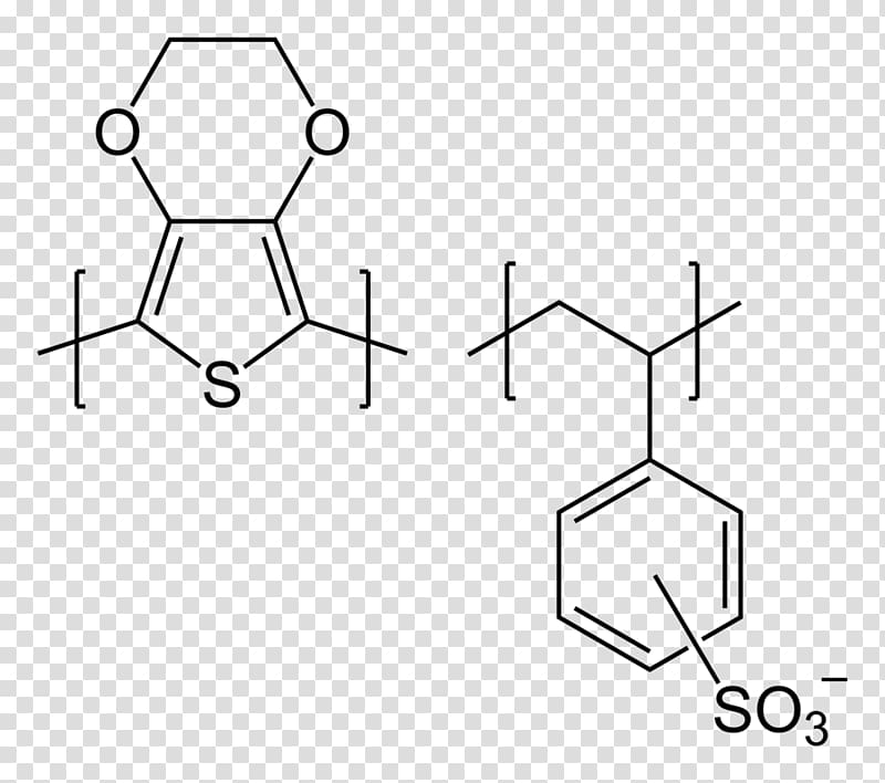 Poly(3,4-ethylenedioxythiophene) PEDOT:PSS Conductive polymer Polystyrene sulfonate, polymerization transparent background PNG clipart