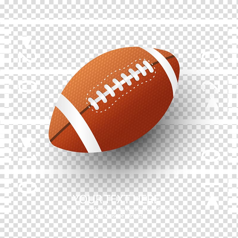 orange football illustration, NFL Super Bowl American football Fantasy football, American football material transparent background PNG clipart