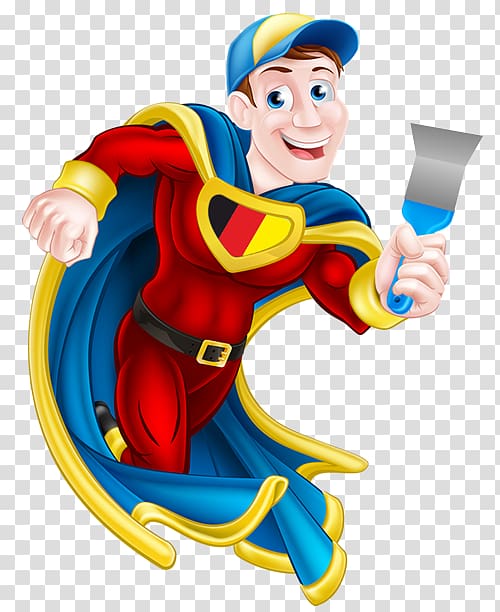 Painting House painter and decorator Superhero, painting transparent background PNG clipart
