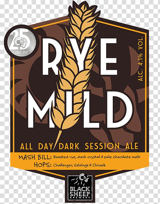 Mild ale Black Sheep Brewery Beer Rye, beer transparent background PNG clipart