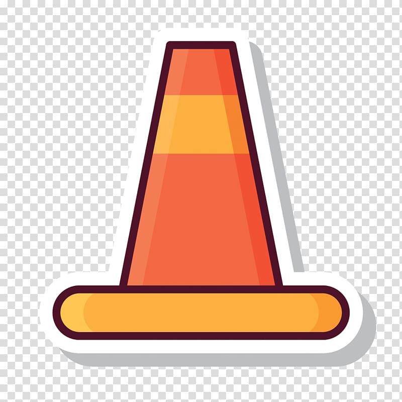 Orange Icon, red road cone material transparent background PNG clipart