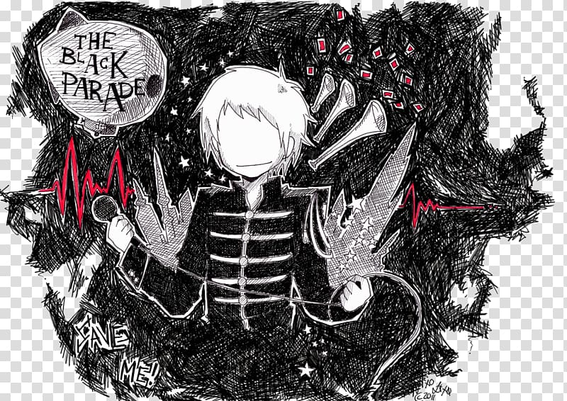 Welcome To The Black Parade My Chemical Romance Fan art, Gerard Way transparent background PNG clipart