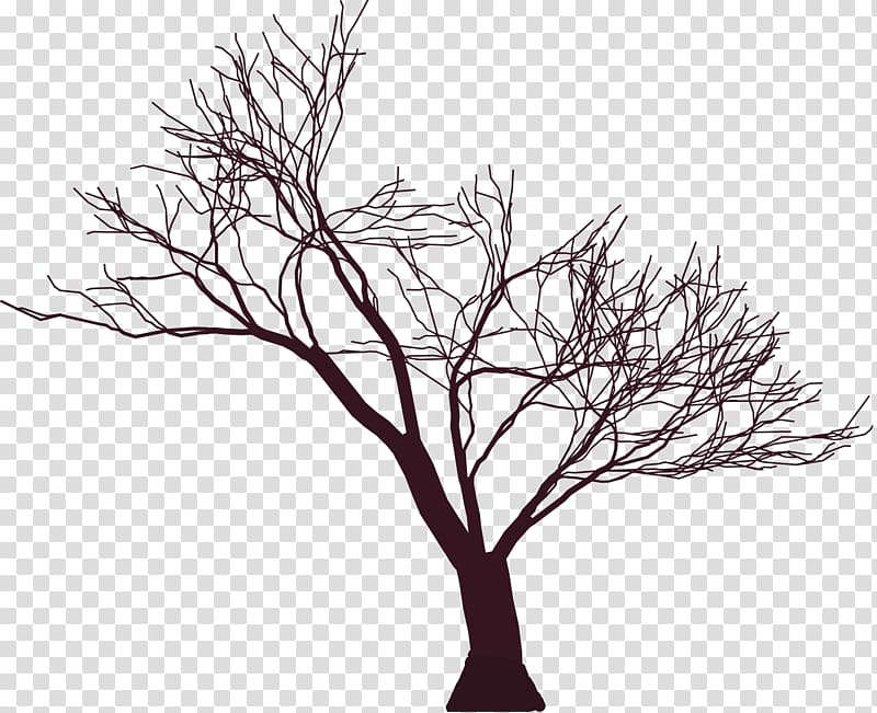 Tree Drawing Silhouette Poster, headstone transparent background PNG clipart