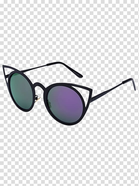 Mirrored sunglasses Cat eye glasses Fashion, Sunglasses transparent background PNG clipart