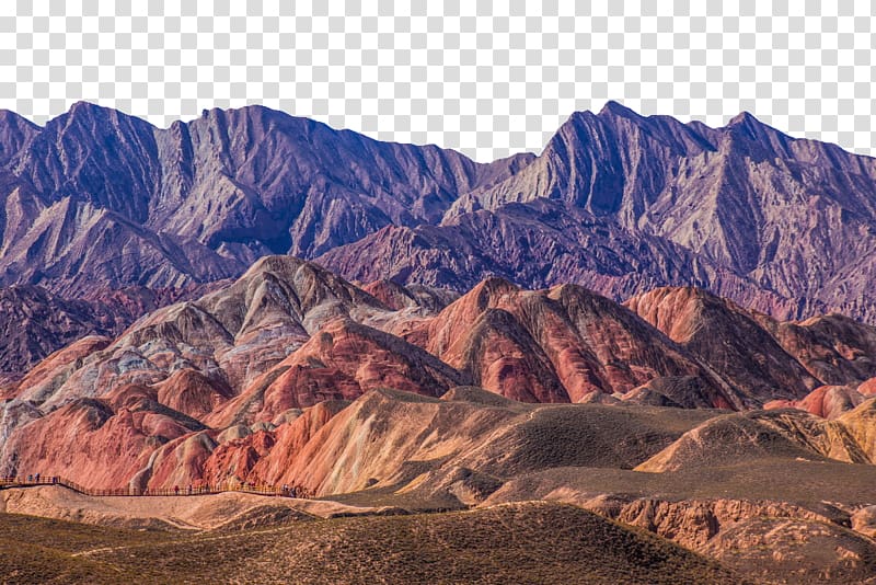 Zhangye National Geopark China Danxia Mount Danxia Danxia landform, Zhangye Danxia Geopark transparent background PNG clipart
