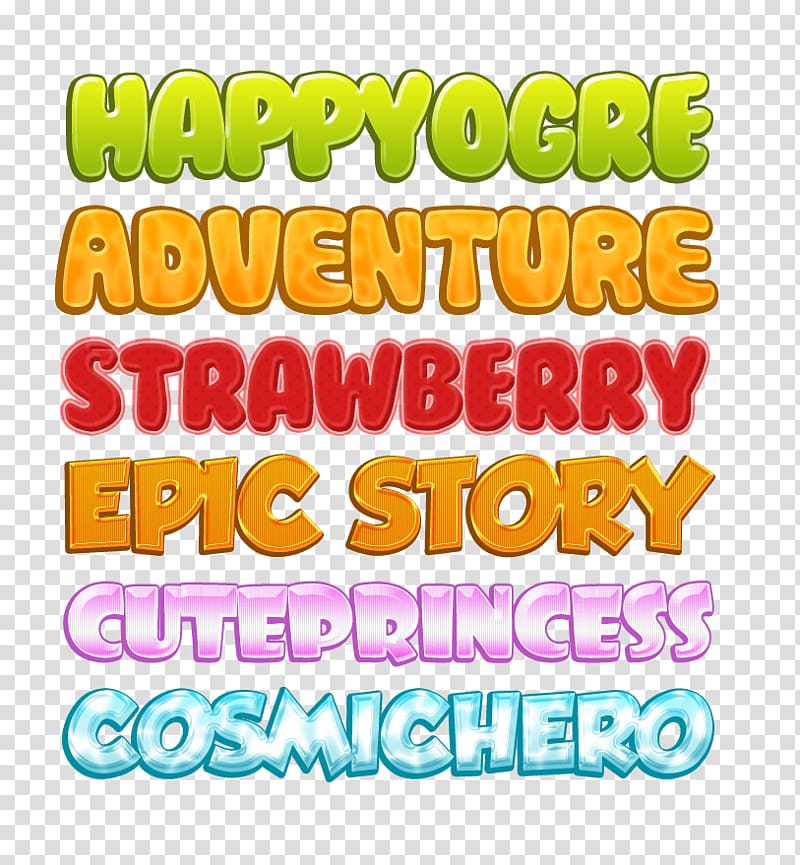 Comics Layers Font, each child in the text transparent background PNG clipart