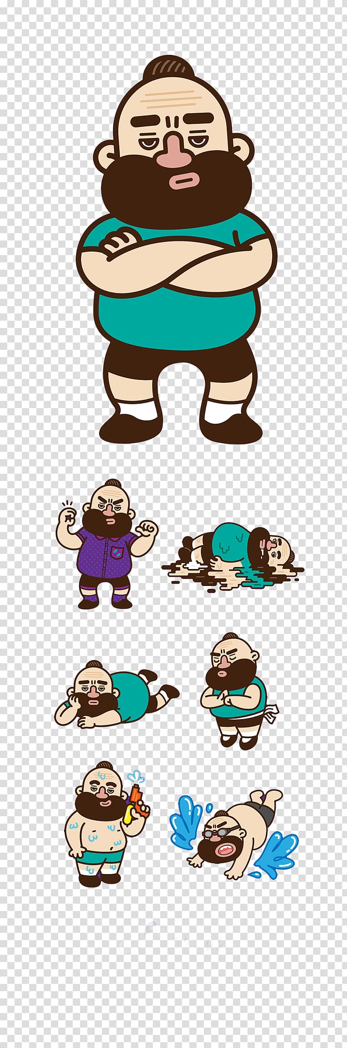 Cartoon , Flat beard transparent background PNG clipart