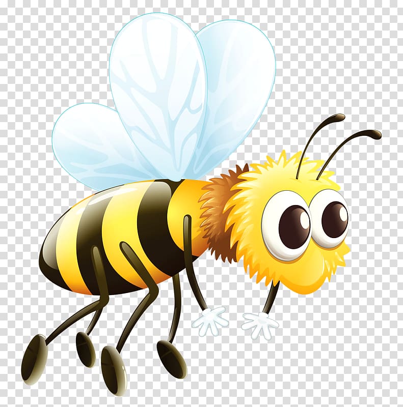 Western honey bee Worker bee Queen bee, bee transparent background PNG clipart