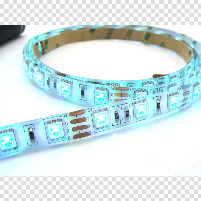 Turquoise Bracelet Bangle Bead Wristband, led strip transparent background PNG clipart