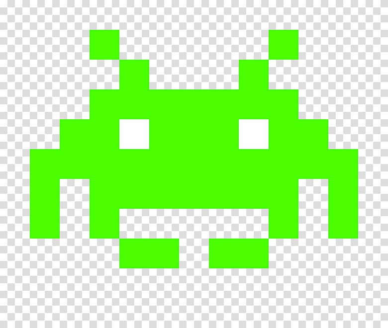 green and white game application character , Space Invaders Arcade game Video game Pac-Man, space invaders transparent background PNG clipart