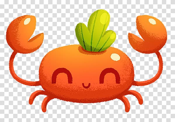Crab Drawing Illustration, Painted Meng Meng da small crabs transparent background PNG clipart